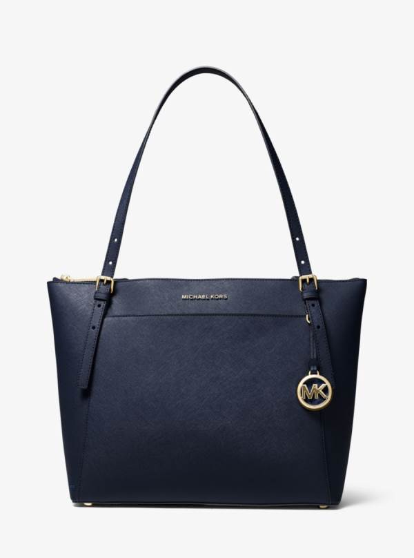 Damske Prenosná Taška Michael Kors Voyager Large Saffiano Leather Top-Zip Námornícka Modrá - Kabelky Michael Kors Sleva | HRPSJ-5789